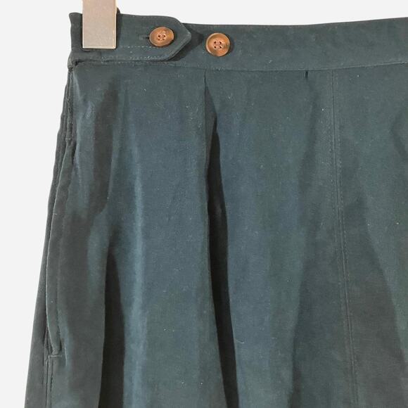 Karen Scott‎ Green Satin Long Midi Skirt with Pockets - Picture 2 of 7